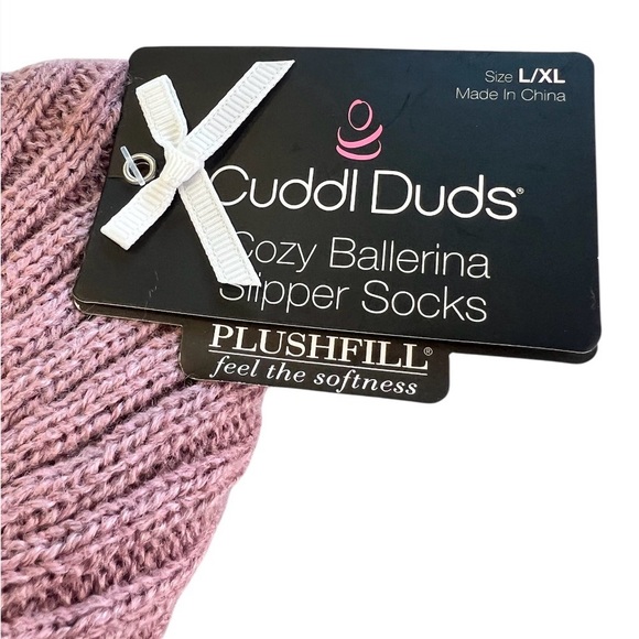 Cuddl Duds Slipper Socks (Ballerina Style) – Mauve, Cozy, Non-Slip, NWT - Picture 6 of 6